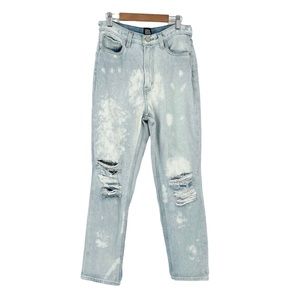 BDG Slim Straight Distressed‎ Bleach Light Wash Blue Jeans Size 27